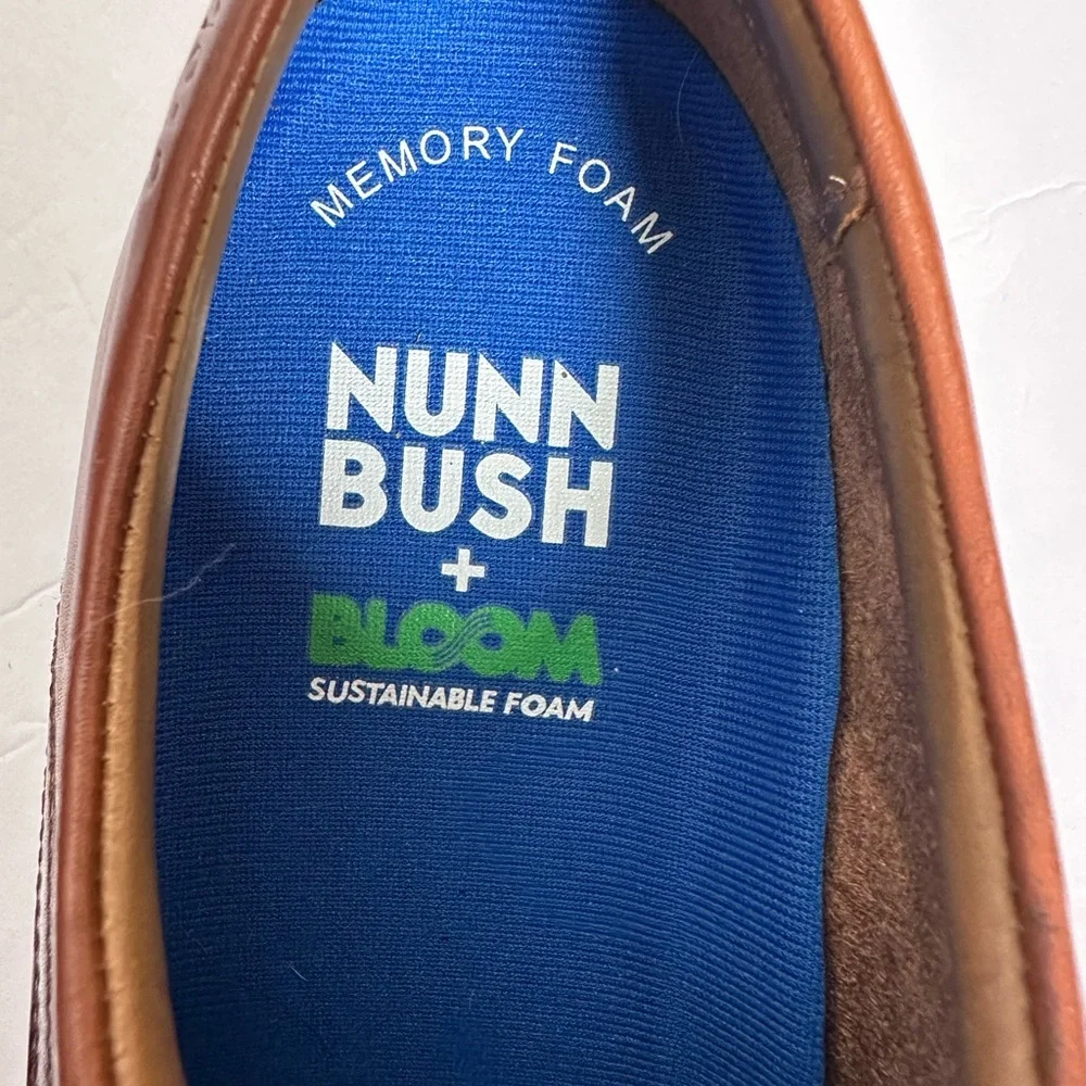 Nunn Bush Baxter Plain Toe Leather‎ Oxfords Men's Cognac Sz 9